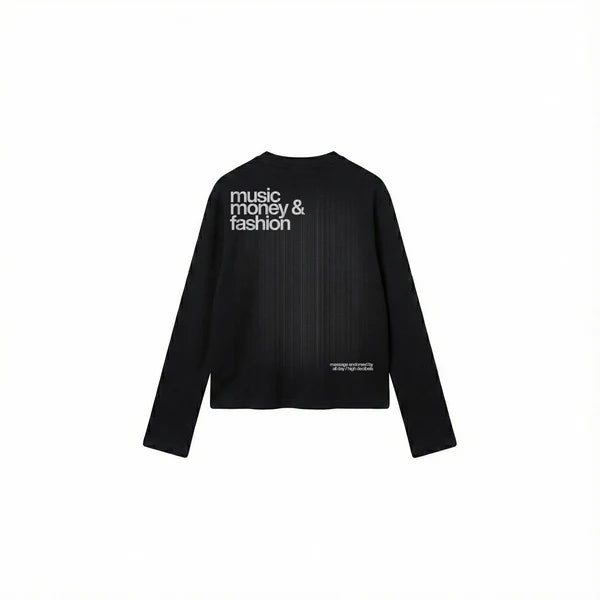 music money fashion waffle oversized full sleeve
